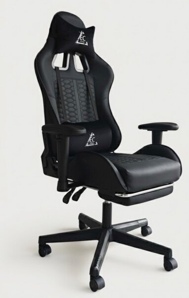 JAKS Gaming stol črni eko usnje EvoChair