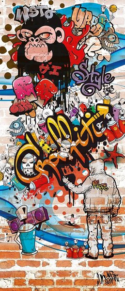Fototapeta za vrata GRAFFITI 86x200 cm