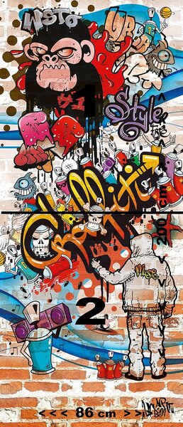Fototapeta za vrata GRAFFITI 86x200 cm
