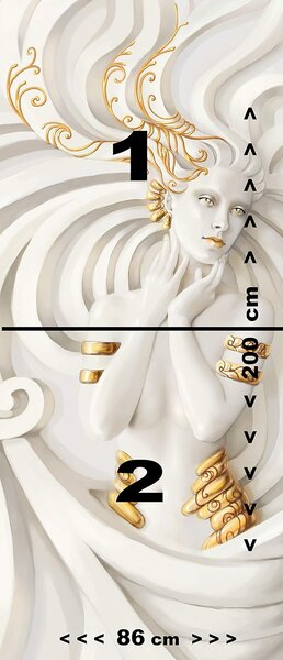 Fototapeta za vrata ZLATA MORSKA DEKLICA 86x200 cm