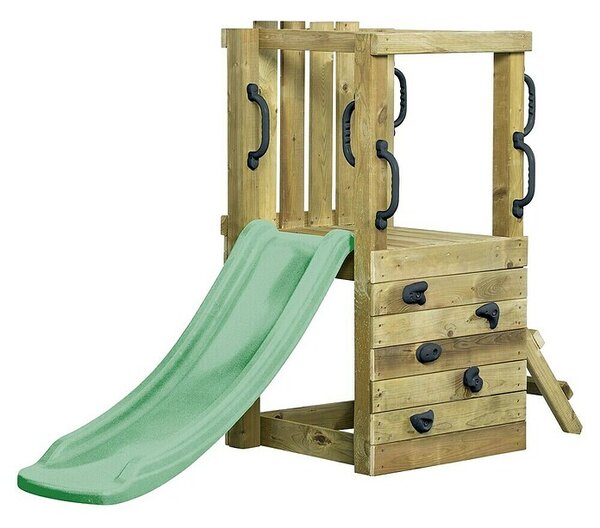 Swing King Otroški igralni stolp Irma Small (Do x Š x V: 185 x 70 x 120 cm, Pastelno zelen tobogan)