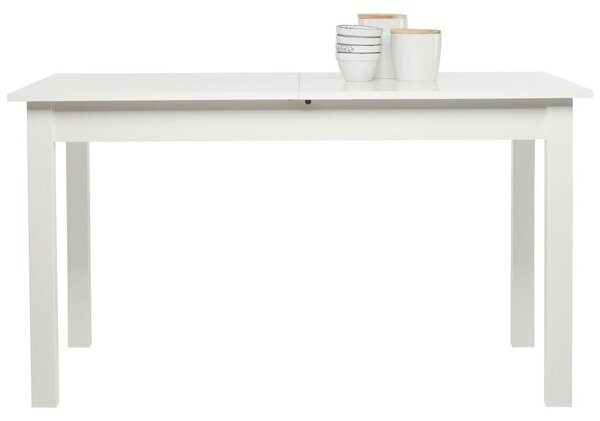 P & B Raztegljiva Jedilna Miza Coburg, Bela, 140-180x80cm