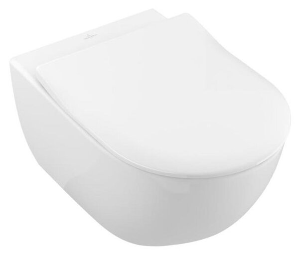 Villeroy & Boch 5614R2R1 - Viseča WC školjka z WC desko SoftClose SUBWAY keramika/bela
