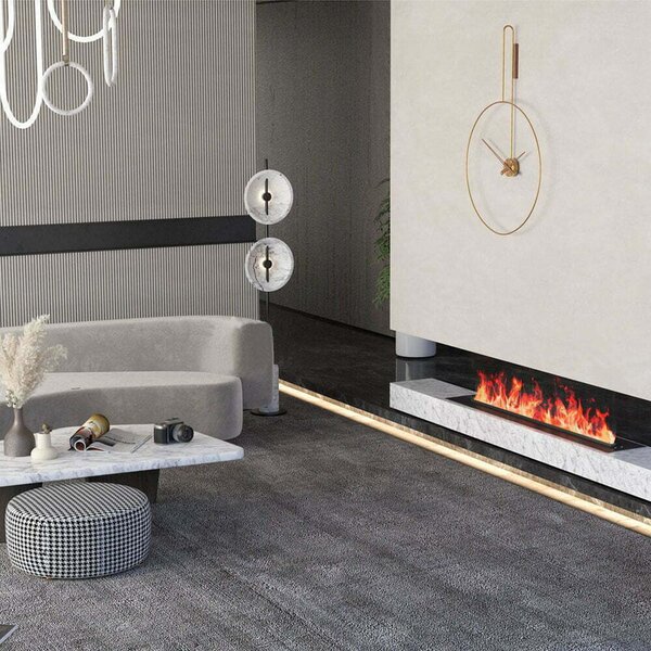 Kamin na vodno paro, ElectricSun MISTique XXL, 200 cm, 8-barvnim plamenom, z zvokom, WiFi aplikacijo