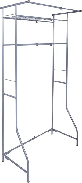 Kovinsko kopalniško stojalo nad pralni stroj FIXANO 170x60-90 cm, siva
