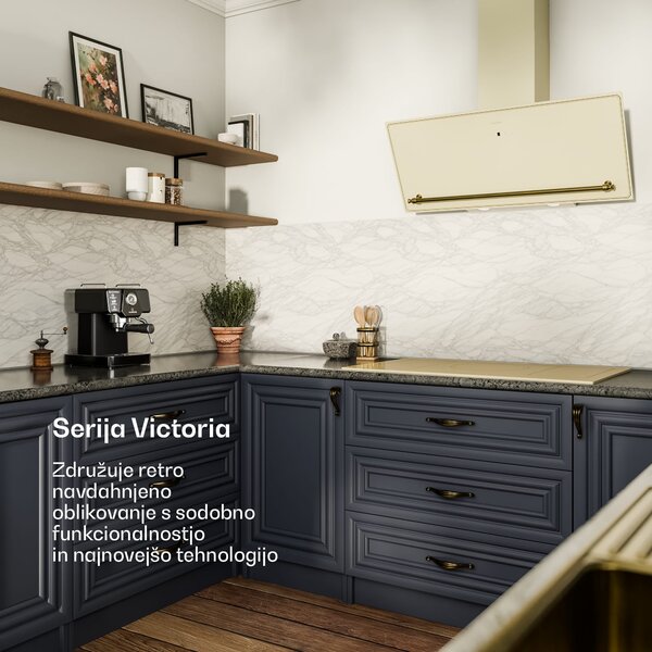 Klarstein Poševna napa Victoria 90 cm pretok zraka 336 m³/h