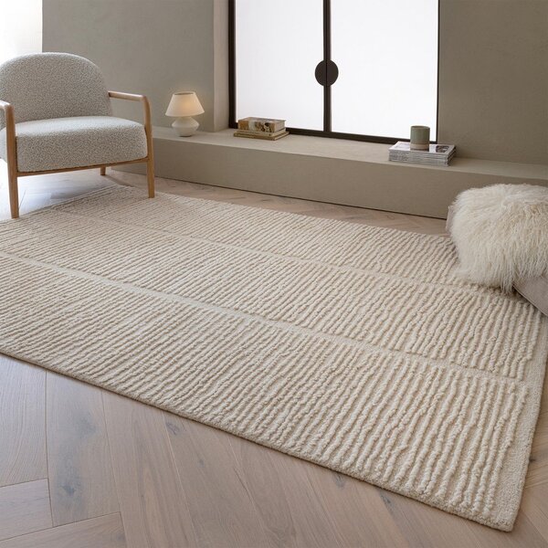 Slonokoščena ročno tkana volnena preproga 120x170 cm Zennith Column – Asiatic Carpets
