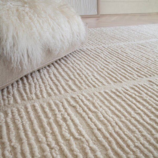 Slonokoščena ročno tkana volnena preproga 120x170 cm Zennith Column – Asiatic Carpets