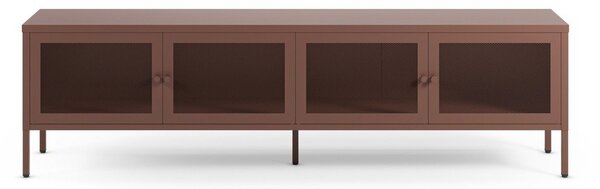 Bordo rdeča kovinska TV omarica 160x50x35 cm Fayna – Marckeric