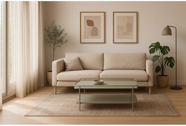 Zelena kovinska klubska mizica 55x110 cm Yuba – Unique Furniture