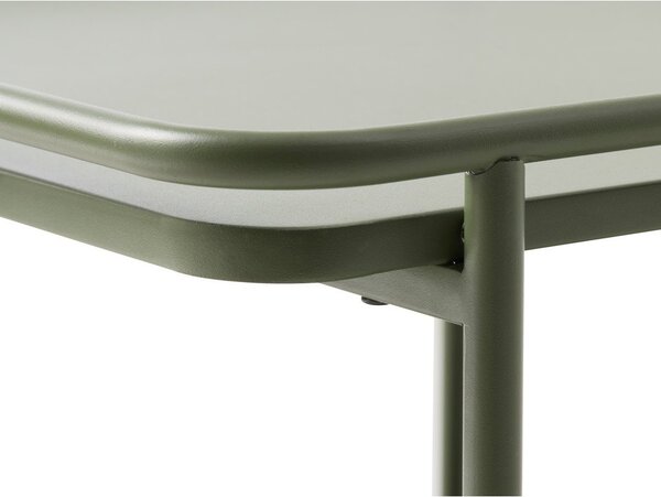Zelena kovinska klubska mizica 55x110 cm Yuba – Unique Furniture