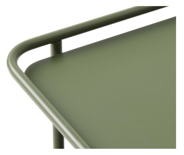 Zelena kovinska klubska mizica 55x110 cm Yuba – Unique Furniture