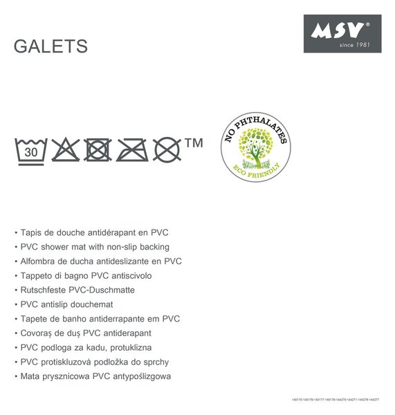 Protizdrsna podloga za kad 35x68 cm Galets – MSV