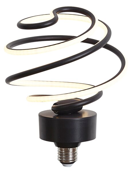E27 LED okrasna žarnica črna spirala 6W 370 lm 3000K