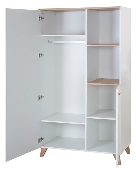 Bela otroška garderobna omara v hrastovem dekorju 52x180x180 cm Léon – Roba