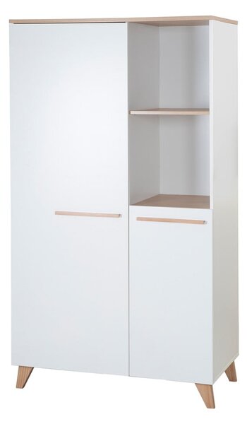 Bela otroška garderobna omara v hrastovem dekorju 52x180x180 cm Léon – Roba