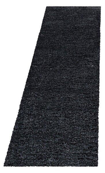 Antracitno siv tekač 80x250 cm Fluffy – Ayyildiz Carpets