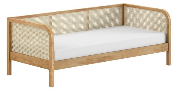 Postelja iz masivnega hrasta z letvenim dnom 90x200 cm v naravni barvi Olive Captain Rotan – Vipack