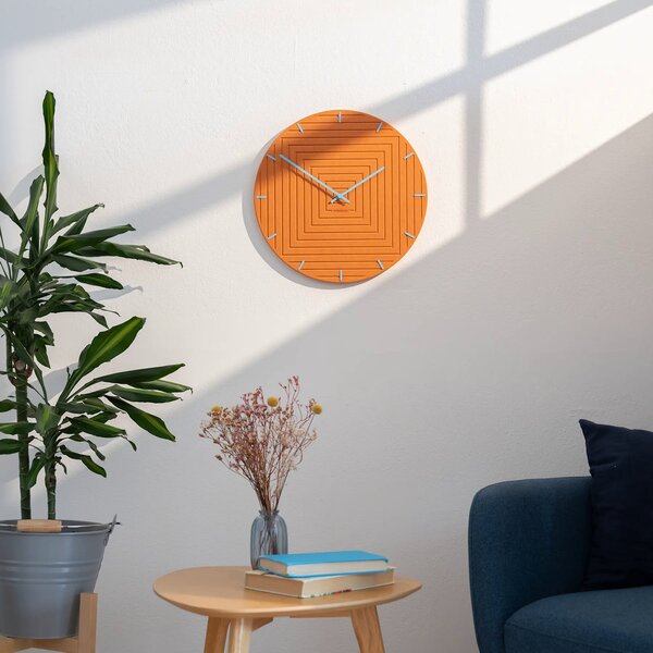 Stenska ura Luxhora Arcantra Orange 10 barv kazalcev
