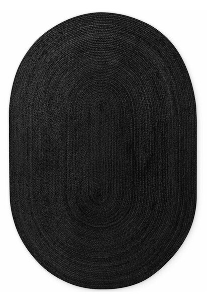 Črna obojestranska ročno tkana preproga iz jute 160x230 cm Braided – Hanse Home