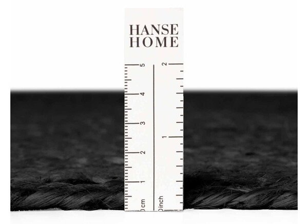 Črna obojestranska ročno tkana preproga iz jute 160x230 cm Braided – Hanse Home
