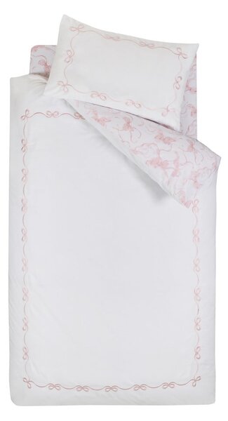 Bela enojna posteljnina 135x200 cm Bow Embroidery – Catherine Lansfield