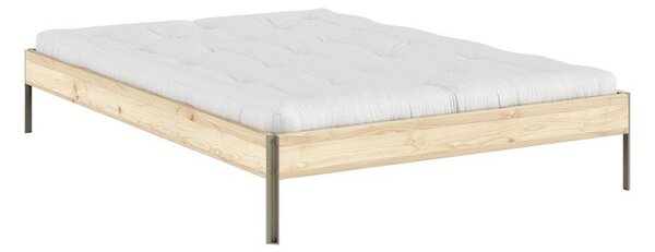 Zakonska postelja iz masivnega bora brez vzglavja z letvenim dnom 180x200 cm v naravni barvi Core – Karup Design