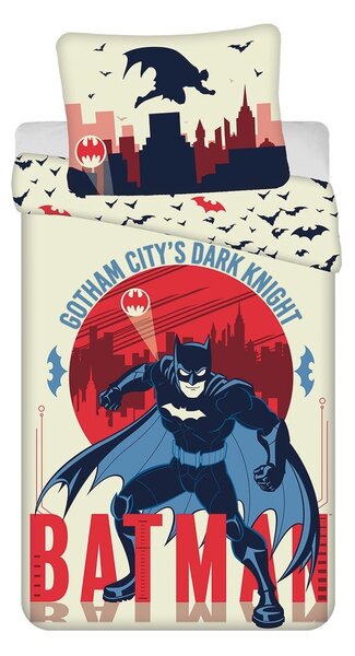 Enojna bombažna otroška posteljnina 140x200 cm Batman "Gotham's Knight" – Jerry Fabrics