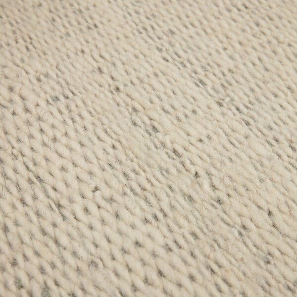 Kremno bela/žajbljevo zelena ročno tkana volnena preproga 160x230 cm Lima Sage – Asiatic Carpets