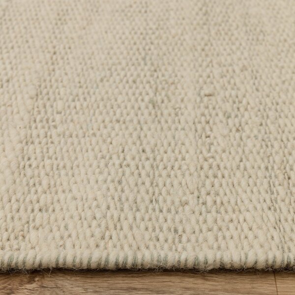 Kremno bela/žajbljevo zelena ročno tkana volnena preproga 160x230 cm Lima Sage – Asiatic Carpets
