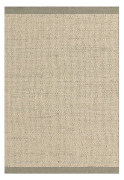 Kremno bela/žajbljevo zelena ročno tkana volnena preproga 160x230 cm Lima Sage – Asiatic Carpets