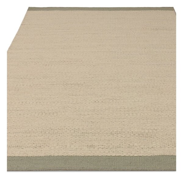 Kremno bela/žajbljevo zelena ročno tkana volnena preproga 160x230 cm Lima Sage – Asiatic Carpets