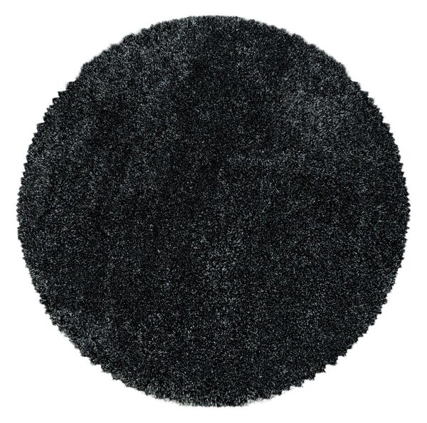Antracitno siva okrogla preproga ø 120 cm Fluffy – Ayyildiz Carpets