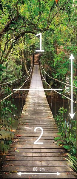 Fototapeta za vrata JUNGLE BRIDGE 86x200 cm