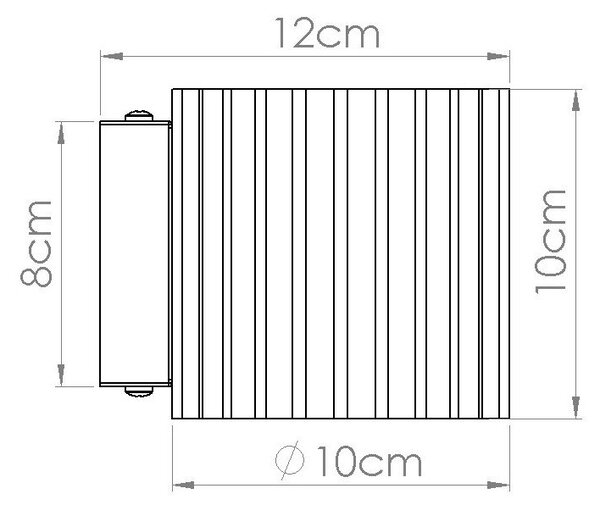 Oranžna stenska svetilka ø 10 cm Zora – Sollux