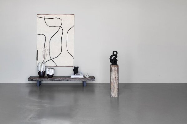 Slonokoščena pralna bombažna preproga 100x140 cm Shadow – Mette Ditmer Denmark