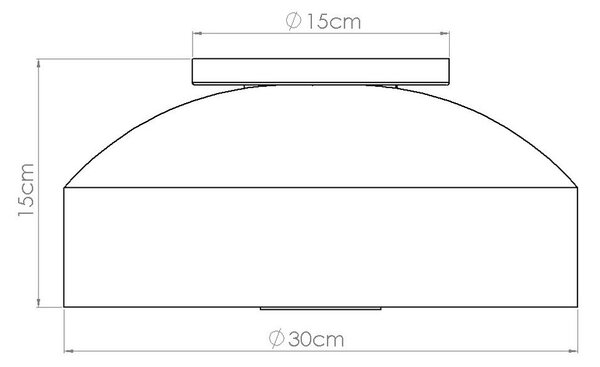 Oranžna kovinska stropna svetilka ø 30 cm Blacko – Sollux