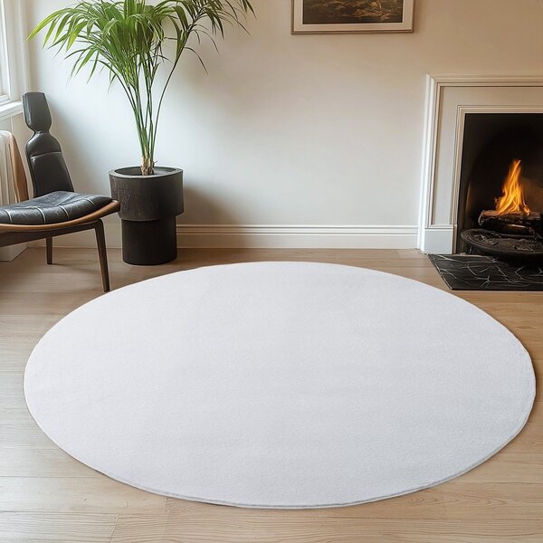 Bela okrogla preproga ø 120 cm Joy 1400 – Ayyildiz Carpets