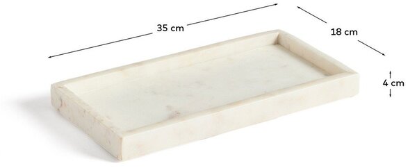 Marmorni dekorativni pladenj 18x35 cm Serela – Kave Home
