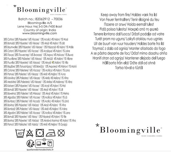 Rjava odeja iz recikliranega bombaža 130x160 cm Eydis – Bloomingville