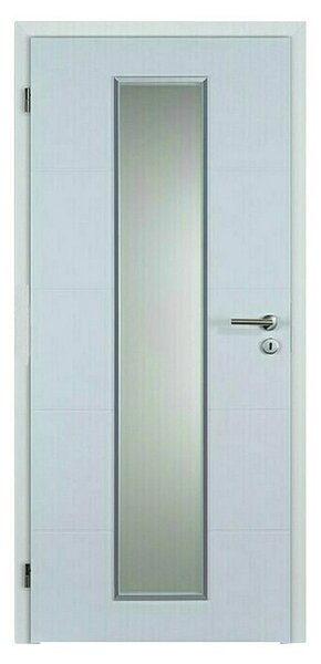Doornite Sobna vrata s steklom Quadro (848 x 2.000 mm, Smer odpiranja: Levo, Bela, Satje, Lakirana površina)