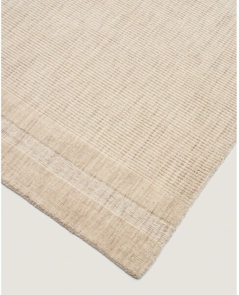 Kremno bela ročno tkana volnena preproga 160x230 cm Dalena – Kave Home