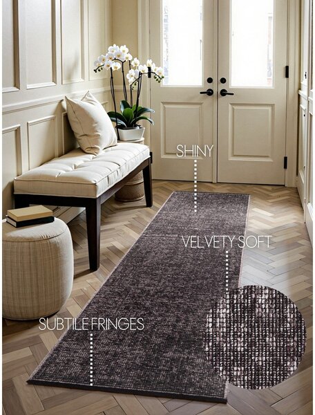 Rjav tekač 80x250 cm Prisma – Elle Decoration