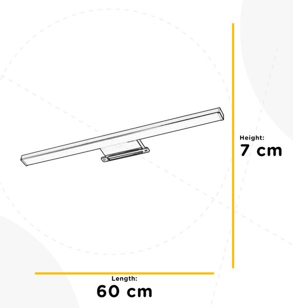 STENSKA SVETILKA ZA KOPALNICO 4825 VICTORIA 60/7/7 cm