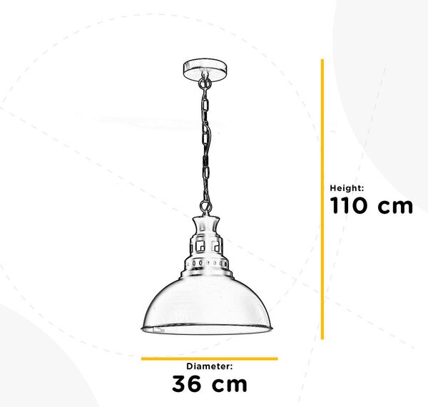 VISEČA SVETILKA 36/110 cm E27
