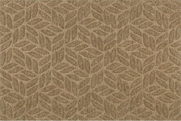 PREDPRAŽNIK Dune Leaves Taupe 60/90 cm reliefno umazano rjava