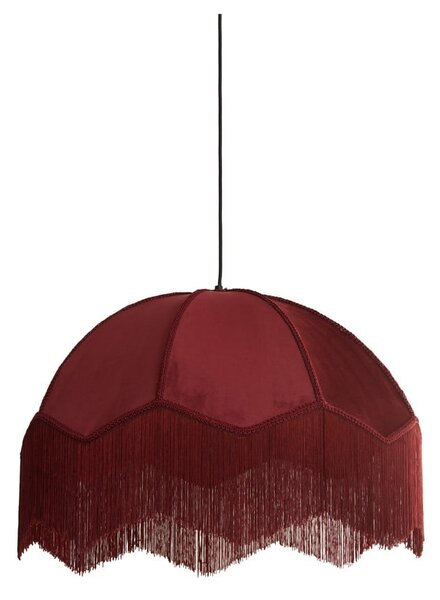 Bordo rdeča viseča svetilka s tekstilnim senčilom ø 50 cm Malacia – Light & Living
