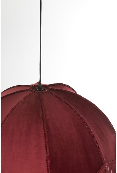 Bordo rdeča viseča svetilka s tekstilnim senčilom ø 50 cm Malacia – Light & Living