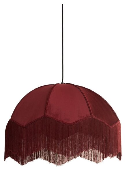 Bordo rdeča viseča svetilka s tekstilnim senčilom ø 50 cm Malacia – Light & Living