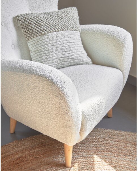 Bel fotelj iz tkanine bouclé Patio – Kave Home